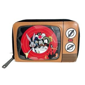 Loungefly Looney Tunes “That’s All Folks” Zip-Around Wallet Bugs Bunny Taz Daffy